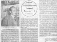 Francisco Santana, vivo en el recuerdo