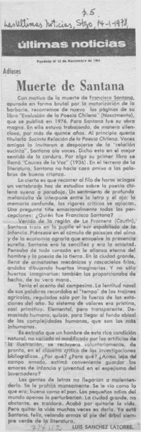 Muerte de Santana