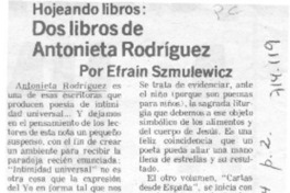 Dos libros de Antonia Rodríguez