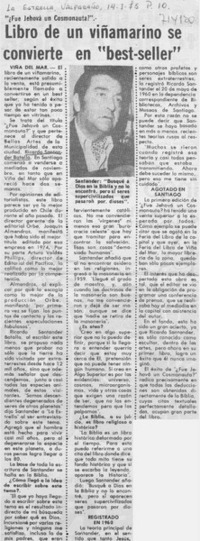 Libro de un viñamarino se convierte en "best-seller" : [entrevistas]