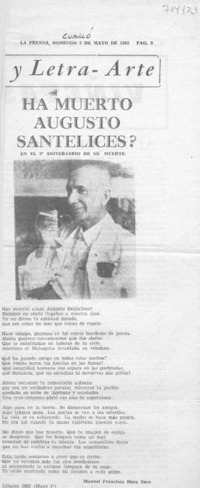 Ha muerto Augusto Santelices?