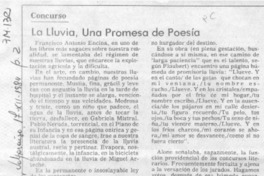 La lluvia, una promesa de poesía