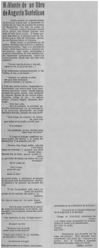 Hablando de un libro de Augusto Santelices