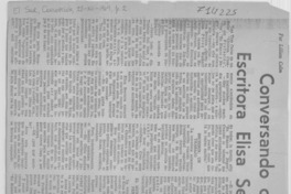 Conversando con la escritora Elisa Serrana: [entrevista]