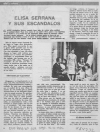 Elisa Serrana y sus escándalos