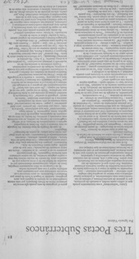 Tres poetas subterráneos