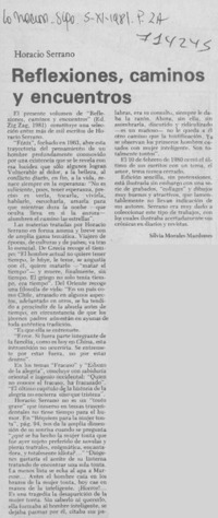 Reflexiones, caminos y encuentros