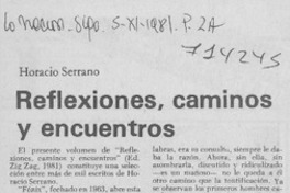 Reflexiones, caminos y encuentros