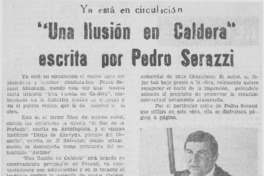 Una ilusión en Caldera" escrita por Pedro Serazzi.