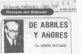 De abriles y añores