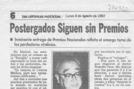 Postergados siguen sin premios.