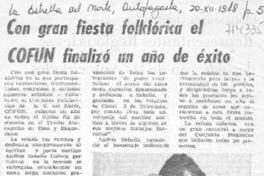 Con gran fiesta folklórica el COFUN finalizó un año de éxito.