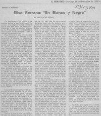 Elisa Serrana, "En blanco y negro"