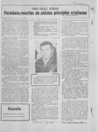 Periodista-escritor de sólidos principios cristianos: [entrevista]