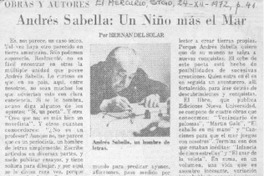 Andrés Sabella: un niño más el mar