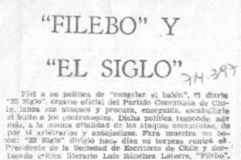 "Filebo" y "El Siglo".