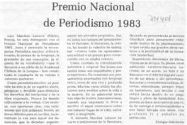 Premio Nacional de Periodismo 1983