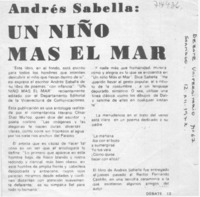 Un Niño más el mar.