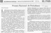Premio Nacional de Periodismo