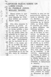 Opinión nueva sobre un libro viejo.