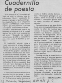 Cuadernillo de poesía