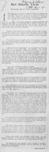 Recuerdo de un gran ausente