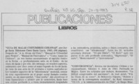 "Guía de malas costumbres chilenas".