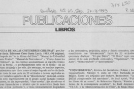 "Guía de malas costumbres chilenas".