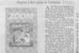 Nuevo libro para la fantasía.