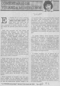 Comentario de Yolanda Montecinos.