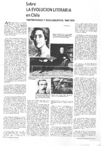 Sobre la evolución literaria en Chile