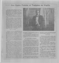 Don Egidio Poblete, el traductor de Virgilio