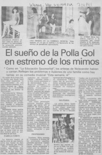 El seueño de la polla gol en estreno de los mimos.