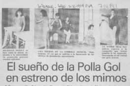 El seueño de la polla gol en estreno de los mimos.