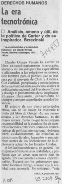 La era tecnotrónica