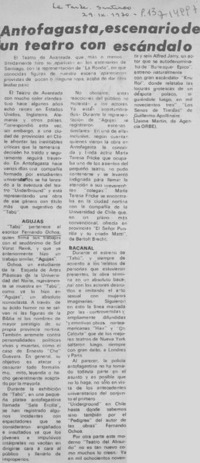 Antofagasta, escenario de un teatro con escándalo