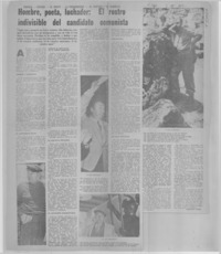 Hombre, poeta, luchador, el rostro indivisible del candidato comunista