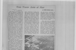 Tres voces ante el mar