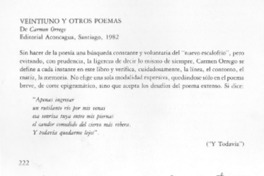 Veintiuno y otros poemas