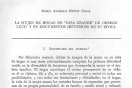 La mujer de hogar en "Casa grande" de Orrego Luco y en documentos históricos de su época