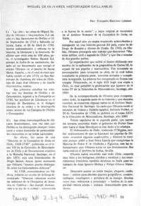 Miguel de Olivares, historiador chillanejo