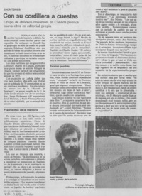 Con su cordillera a cuestas