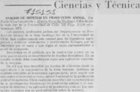Análisis de sistemas en producción animal.