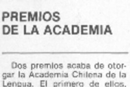 Premios de la academia.