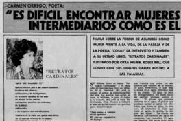 Es difícil encontrar mujeres que vivan sin intermediarios como es el hombre" : [entrevista]