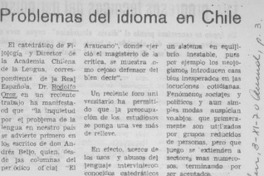 Problemas del idioma en Chile.