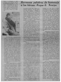 Hermosas palabras de homenaje a los héroes: Roque E. Scarpa.