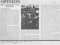 Dos actitudes y una soledad