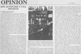 Dos actitudes y una soledad