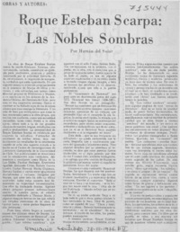 Roque Esteban Scarpa, Las nobles sombras